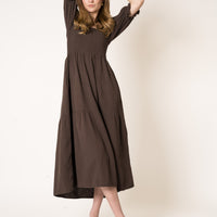 Honey | Texturiertes gestuftes Midikleid