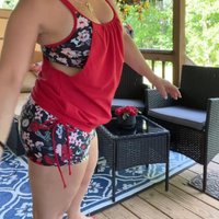 Zaria | trendiger Boxer-Badeanzug mit Printakzenten