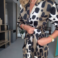 Pavina | Damen-Casualkleid mit Leopardenmuster