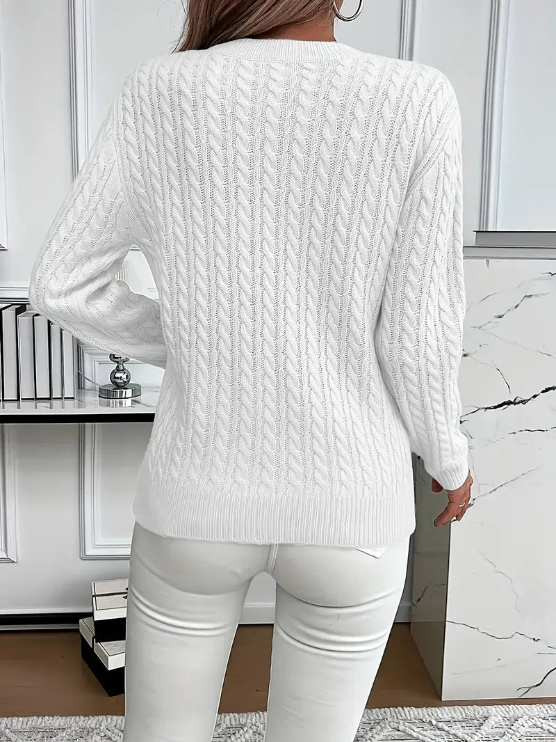 Glenda | Zopfmuster-Strickpullover