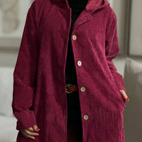 Andrea™ | Lässige Cordjacke mit Kapuze für Damen