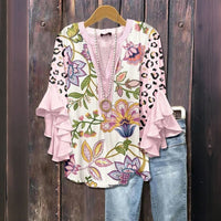 Erica | modische Vintage-Bluse mit Blumenmuster