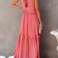 Jovilyn | Ärmelloses Kleid mit Rüschen