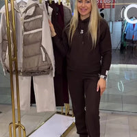 Lysa | Freizeit-Set mit Weste und Kapuzenpullover