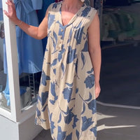 Barbara | modisches Kleid mit V-Ausschnitt und floralem Druck