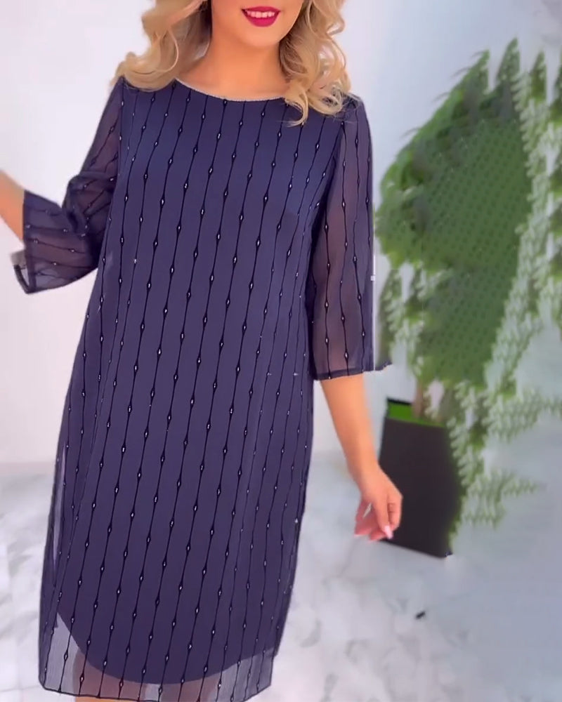 Maia | Einfarbiges plissiertes Kleid für Damen