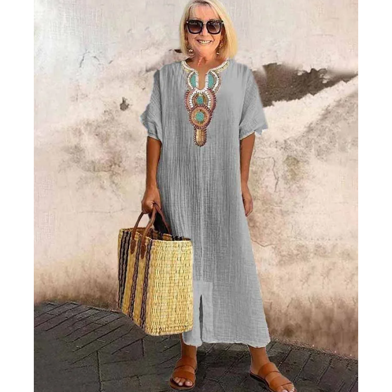 Nell | Tunika-Kleid mit Ethno-Print