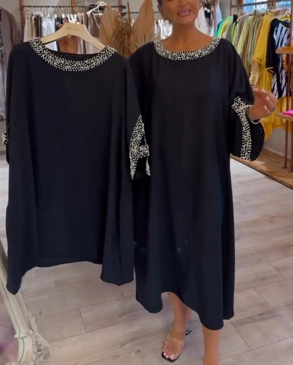 Leni | edles Damenkleid mit Perlenbesatz