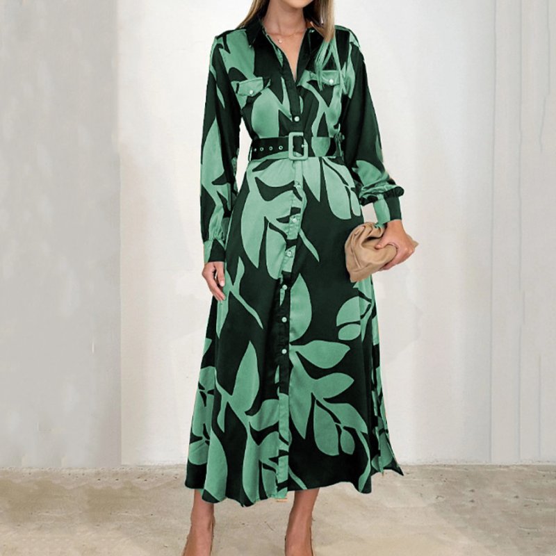 Griana | Damenkleid mit Gürtel und Revers