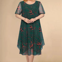 Mhira | Blüten-Chiffonkleid