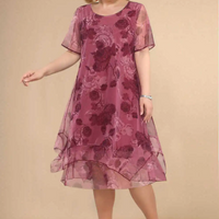 Mhira | Blüten-Chiffonkleid