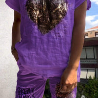 Mirabelle | Elegantes Zweiteiler-Set mit Goldprägung