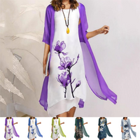 Ingrid | Stilvolles Anzugskleid mit Blumenmuster