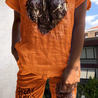 Mirabelle | Elegantes Zweiteiler-Set mit Goldprägung