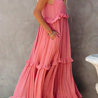 Jovilyn | Ärmelloses Kleid mit Rüschen