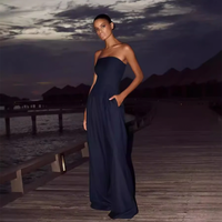 Celira | Schlanker trägerloser Palazzo-Overall