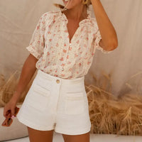 Kandace | bequeme luftige Bluse mit romantischem Blumenprint