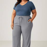 Tessi | Hose mit hoher Taille und weitem Bein