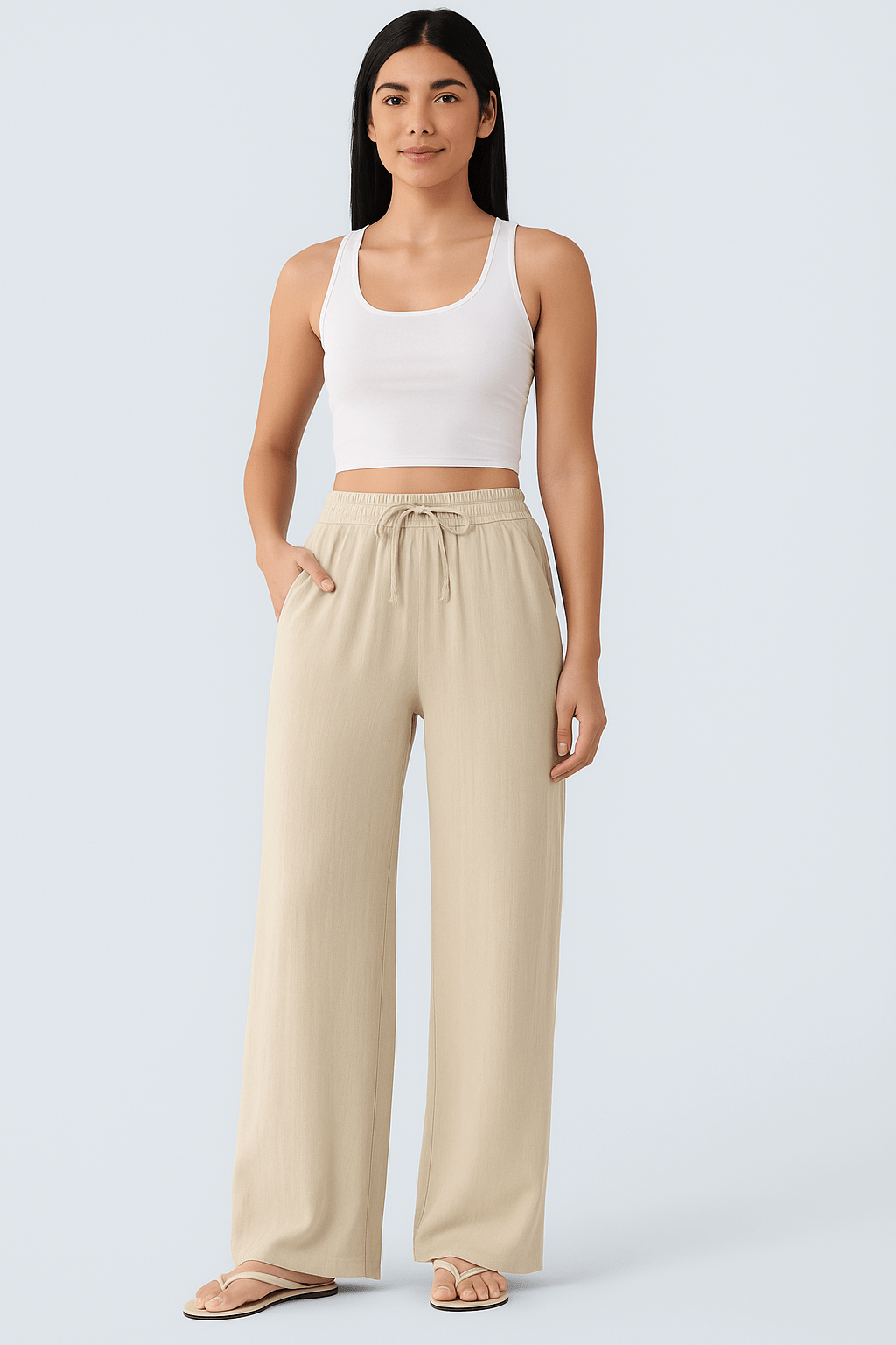 Tessi | Hose mit hoher Taille und weitem Bein