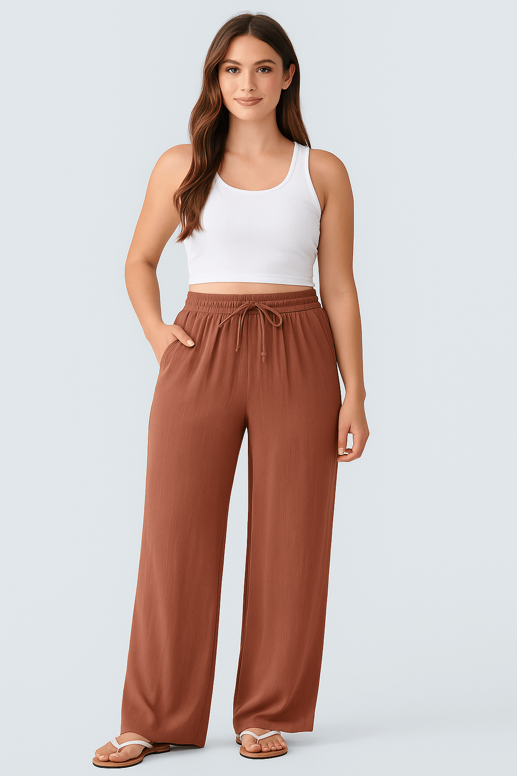 Tessi | Hose mit hoher Taille und weitem Bein