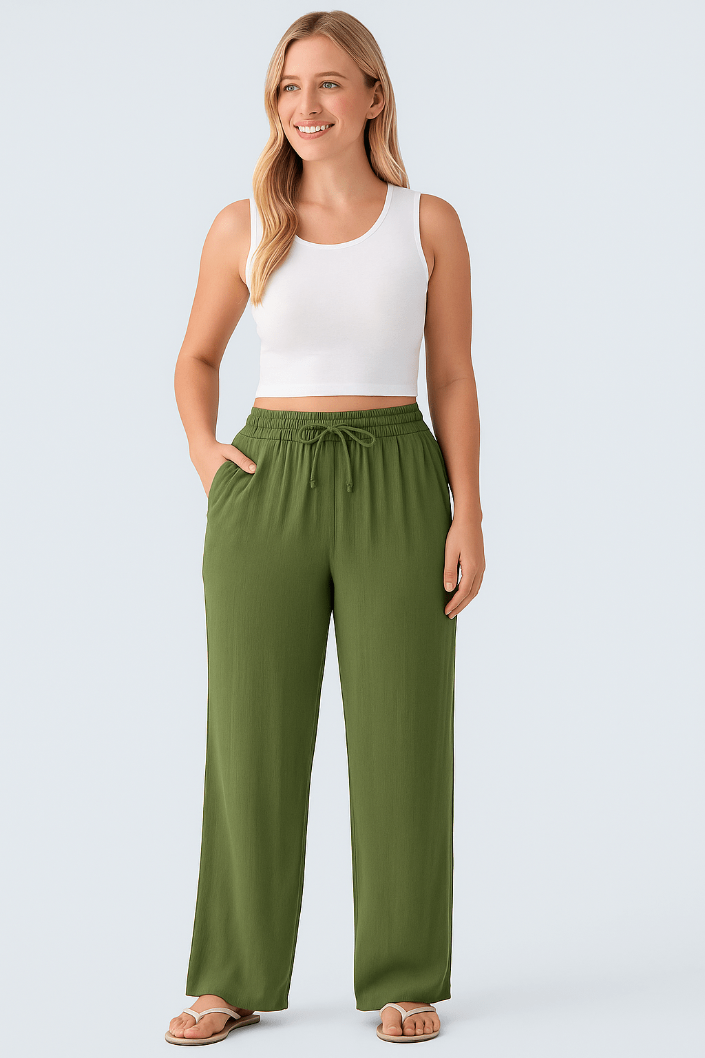 Tessi | Hose mit hoher Taille und weitem Bein