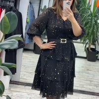 Quinn | stilvolles Chiffonkleid, fließender Schnitt.