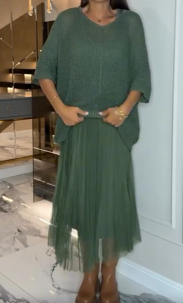 Shalyn | Set aus Mesh-Jumpsuit und Top