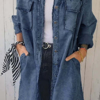 Sele | Langes Denim Mantel-Shirt