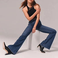 Cienna | Stretch-Jeans mit hoher Taille und weitem Bein