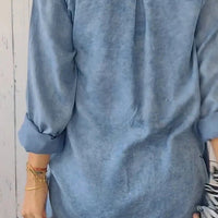 Sele | Langes Denim Mantel-Shirt