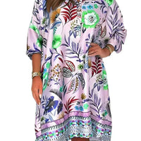 Estella™ | Bedrucktes Satinkleid für Damen