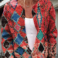 Cylene | Weiche Strickjacke mit Blütenstickerei