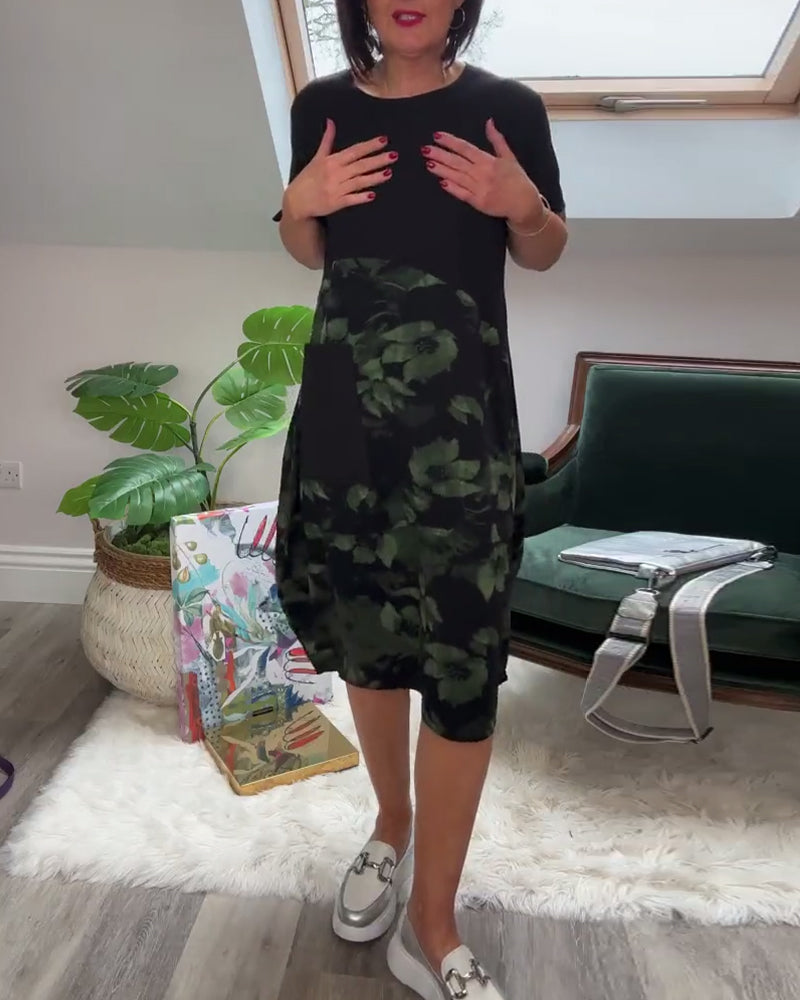 Norena | Patchwork-Kleid mit Blumenprint