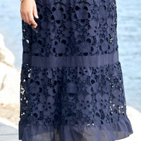 Yarra | Zeitloses langes Spitzenkleid