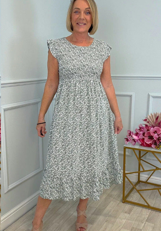 Zara | Elegante geblümte Damenkleider mit Rüschen