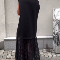 Milani | Patchwork Kleid, ärmellos & aus Mesh