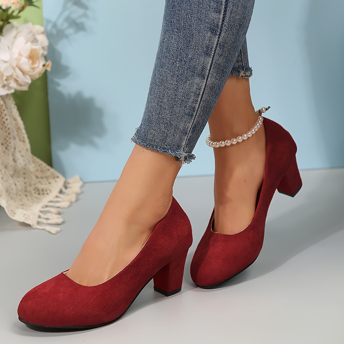 Laurela | Pumps mit breiter Zehenkappe und stabilem Absatz