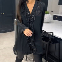 Aurora™ – Elegante Tunika mit Rüschen und Pailletten