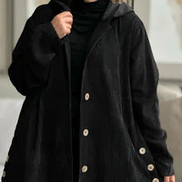 Andrea™ | Lässige Cordjacke mit Kapuze für Damen