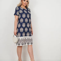 Emilia | elegantes Damenkleid mit Bohemian-Print