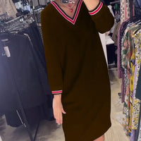 Elisa | Elegantes V-Ausschnitt-Kleid mit Taschen