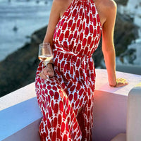 Roana | Neckholder-Maxikleid mit oberschenkelhohem Schlitz