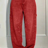 Cris | Trendige Loose-Fit Jeans mit Glitzer