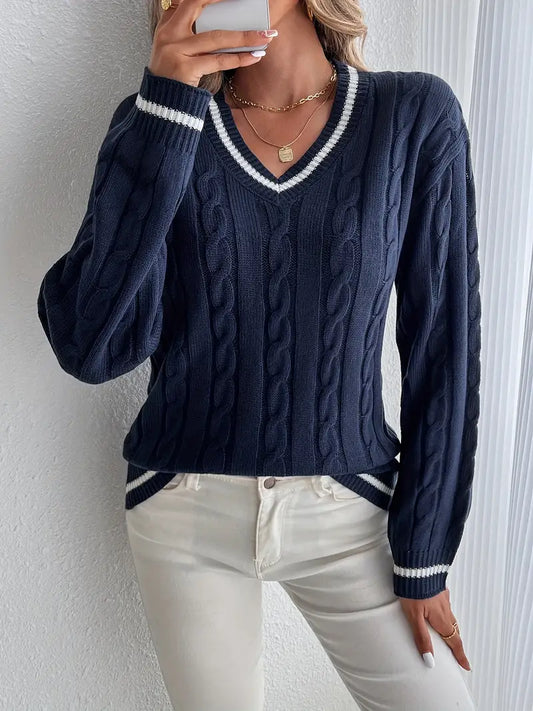 Sara™ | Zeitloser Damenpullover im stilvollen V-Ausschnitt-Design
