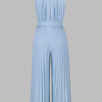 Elen | Plissierter Jumpsuit mit Neckholder-Ausschnitt