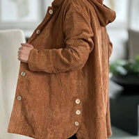 Andrea™ | Lässige Cordjacke mit Kapuze für Damen