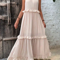 Jovilyn | Ärmelloses Kleid mit Rüschen