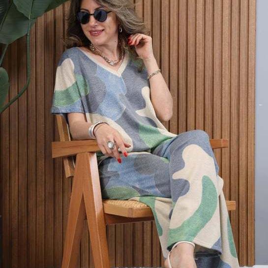 Enna | Oberteil & Hose in Kontrastfarbe