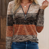 Jacquilen | Elegantes T-Shirt mit Stehkragen