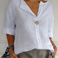 Gelda | Luftige Bluse mit femininem V-Ausschnitt